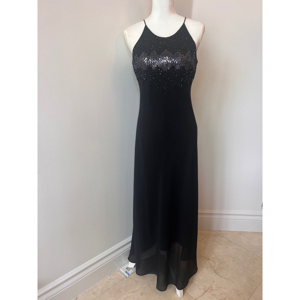 Y2K Vintage Cache black column dress size 6